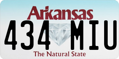 AR license plate 434MIU