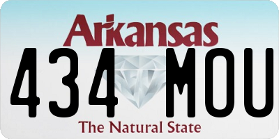 AR license plate 434MOU
