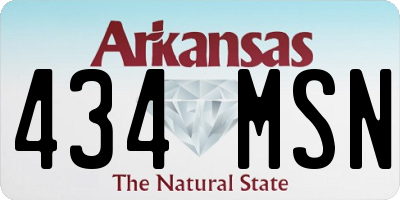 AR license plate 434MSN