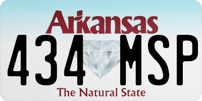 AR license plate 434MSP