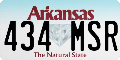 AR license plate 434MSR
