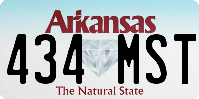 AR license plate 434MST