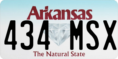 AR license plate 434MSX