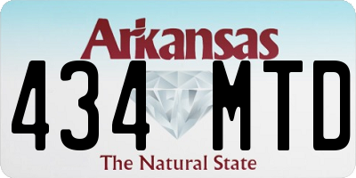 AR license plate 434MTD