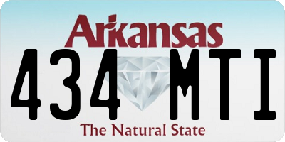 AR license plate 434MTI