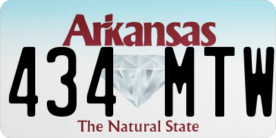AR license plate 434MTW