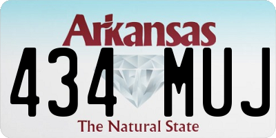 AR license plate 434MUJ