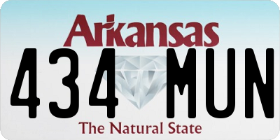 AR license plate 434MUN