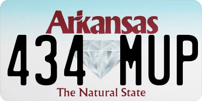 AR license plate 434MUP