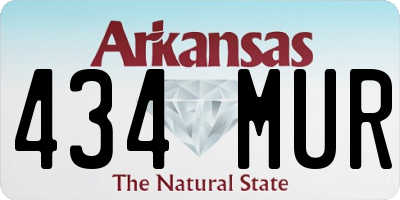 AR license plate 434MUR