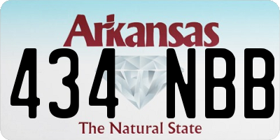 AR license plate 434NBB