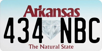 AR license plate 434NBC