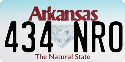 AR license plate 434NRO