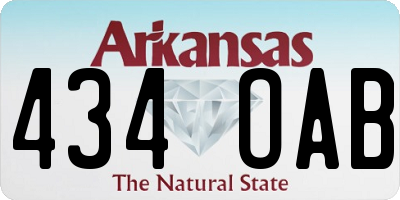 AR license plate 434OAB