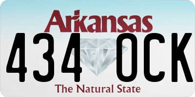 AR license plate 434OCK