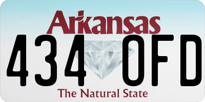 AR license plate 434OFD