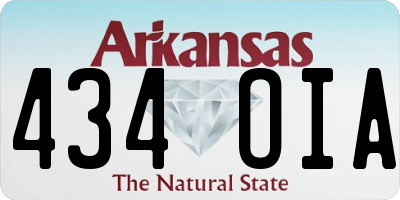 AR license plate 434OIA