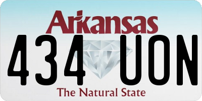 AR license plate 434UON