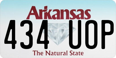 AR license plate 434UOP