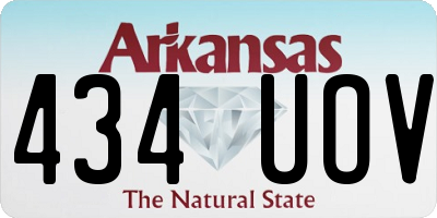 AR license plate 434UOV
