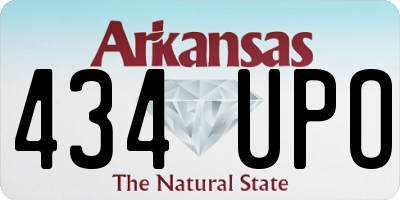 AR license plate 434UPO