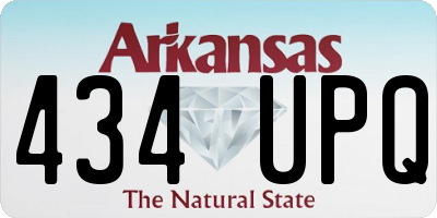 AR license plate 434UPQ