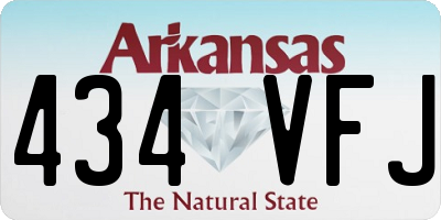 AR license plate 434VFJ
