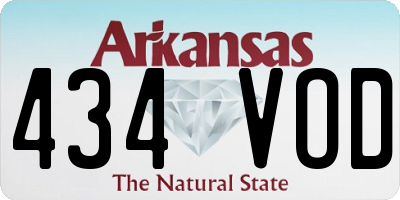 AR license plate 434VOD