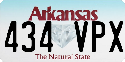 AR license plate 434VPX