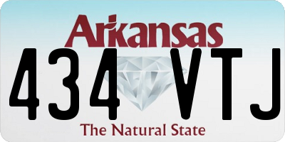 AR license plate 434VTJ