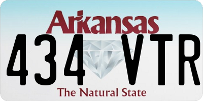 AR license plate 434VTR