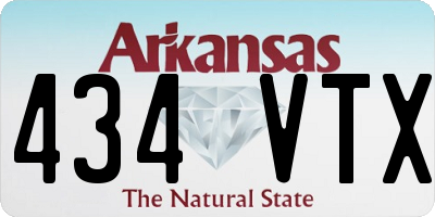 AR license plate 434VTX