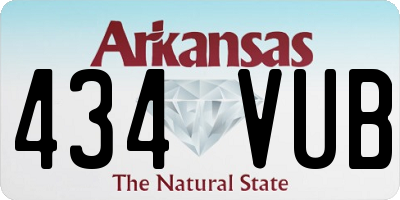 AR license plate 434VUB