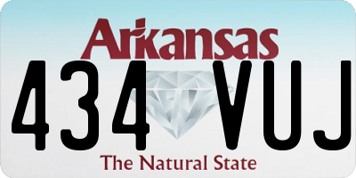 AR license plate 434VUJ