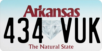 AR license plate 434VUK