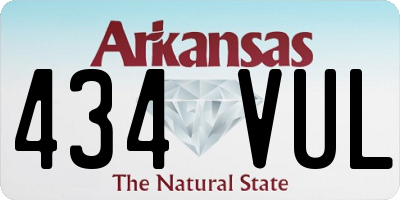 AR license plate 434VUL