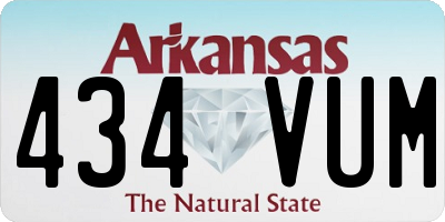 AR license plate 434VUM