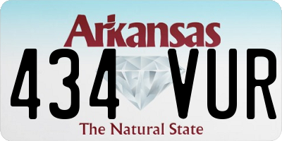 AR license plate 434VUR