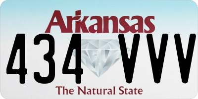 AR license plate 434VVV