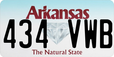 AR license plate 434VWB
