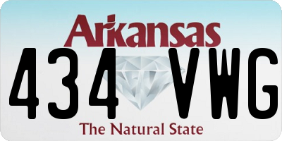 AR license plate 434VWG