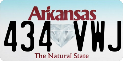 AR license plate 434VWJ