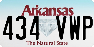 AR license plate 434VWP