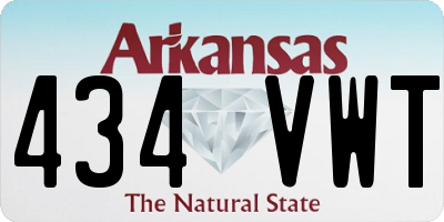 AR license plate 434VWT