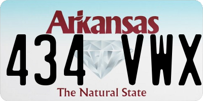 AR license plate 434VWX
