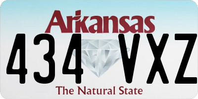 AR license plate 434VXZ