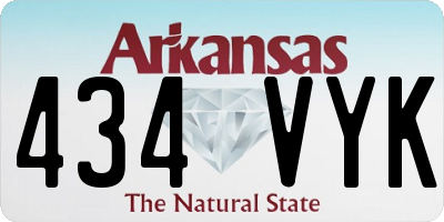 AR license plate 434VYK