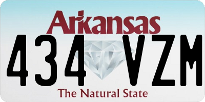 AR license plate 434VZM
