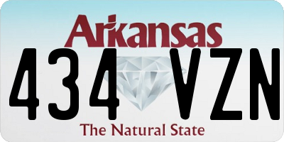AR license plate 434VZN