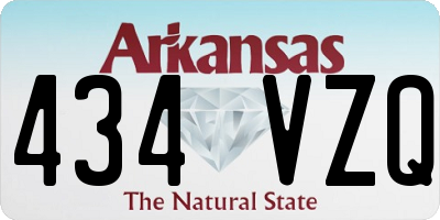 AR license plate 434VZQ
